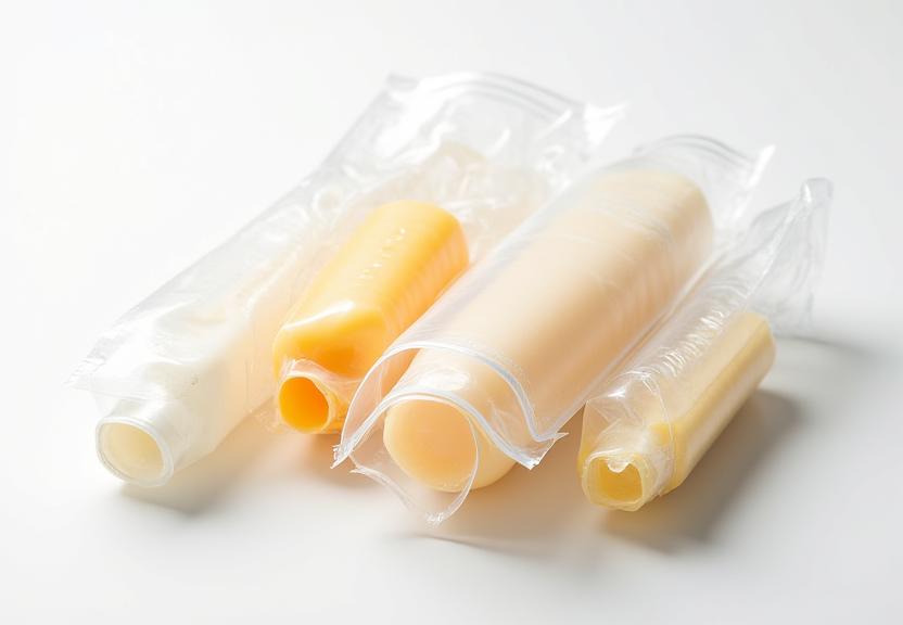 Flexible plastic packaging for food products